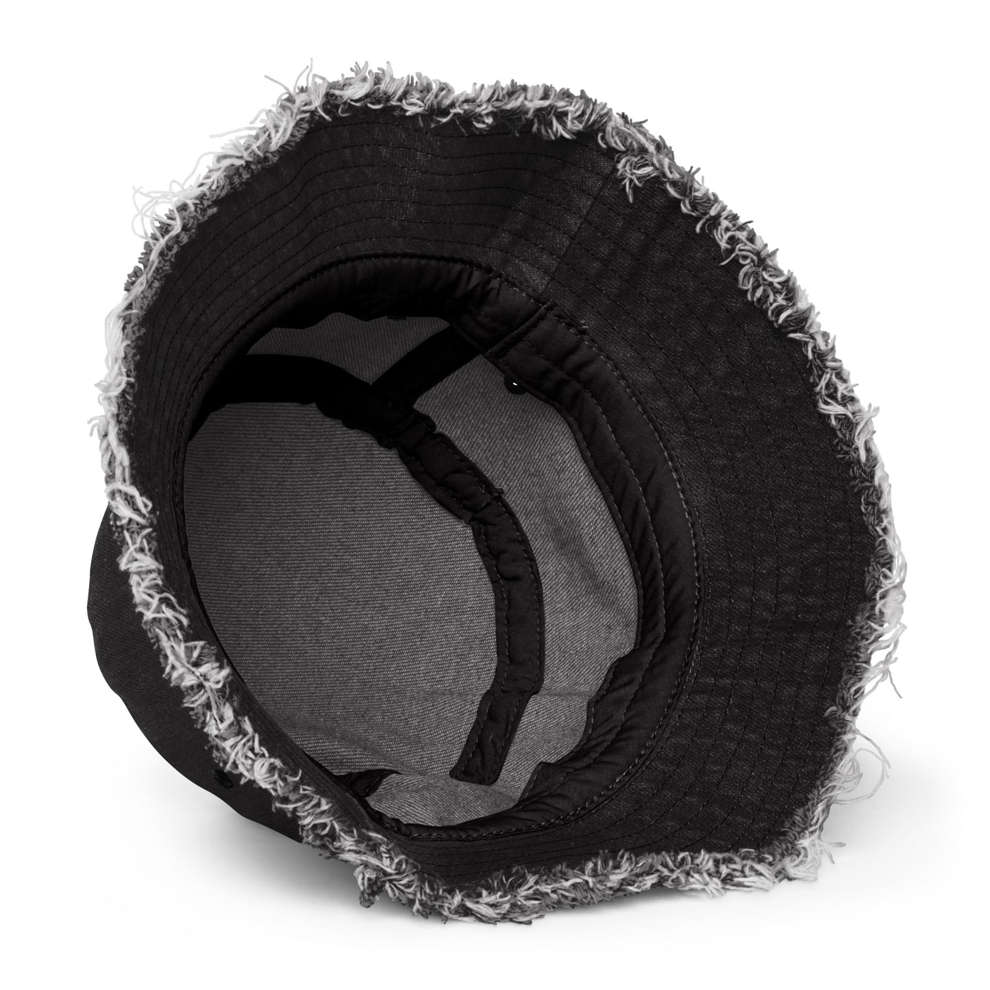 Respect My Narrative Distressed Denim Bucket Hat