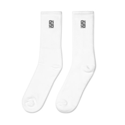 No Cuffing Season Embroidered Socks