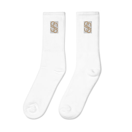 No Cuffing Season Embroidered Socks