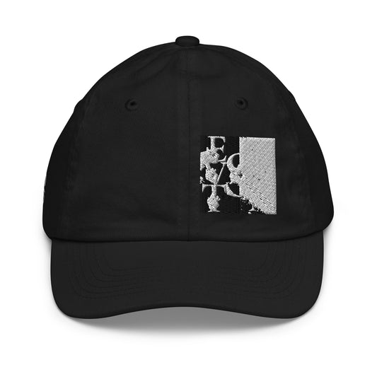 Kids Black and Platinum Baseball Cap
